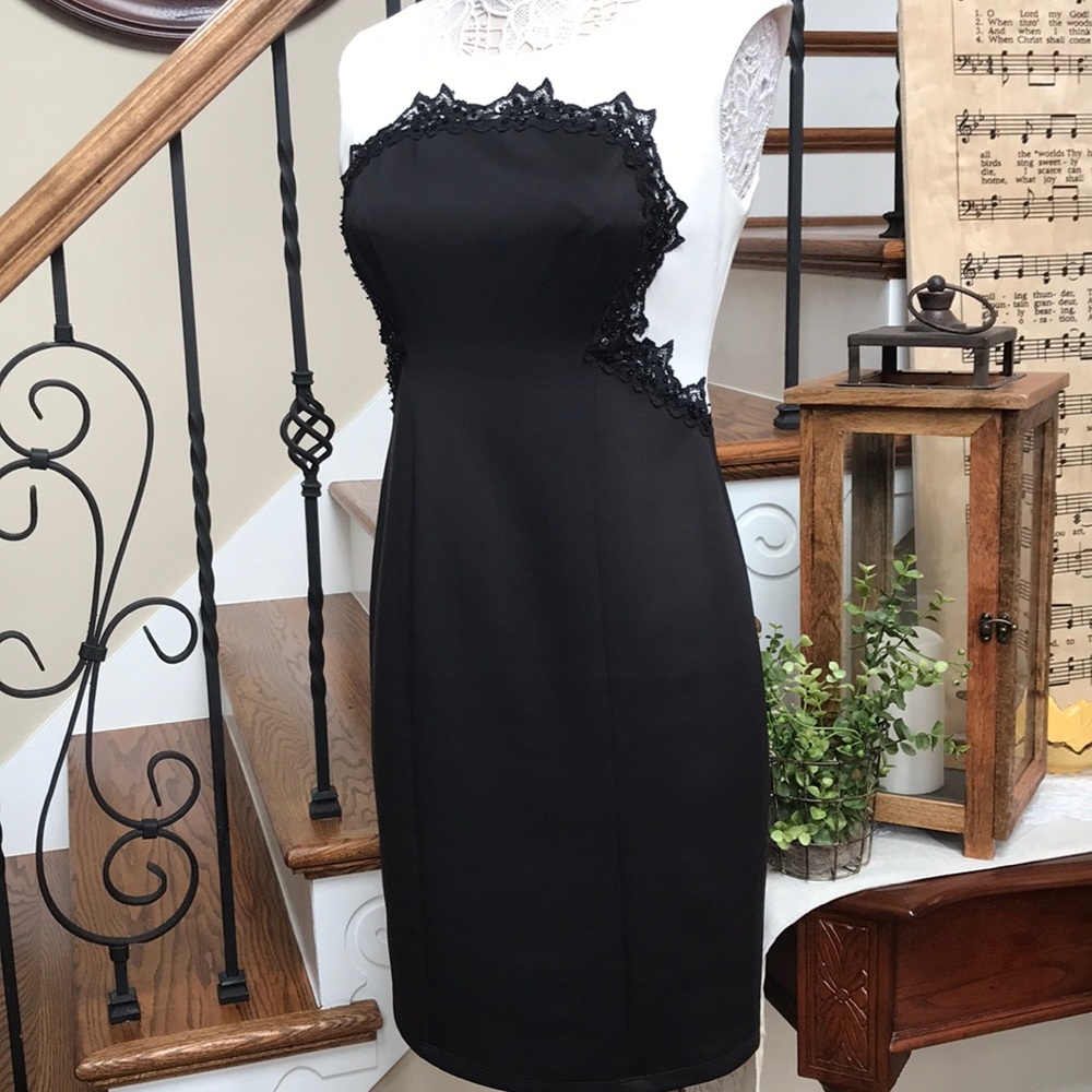 Sangria Petite black and cream size 10 P dress